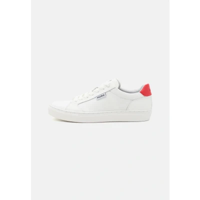 Image of HUGO Morrie Trainers, Women&#039;s, Size: 3, Open white/red Leather and textile