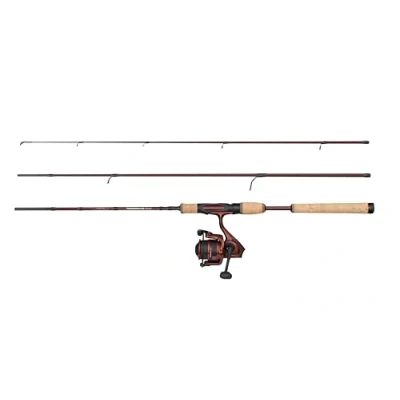 Image of Abu Garcia Tormentor2 Travel Spinning Combo, Freshwater Angler Fishing Rod &amp; Reel Pike Perch Zander, Strong Leightweight Versatile, Red, 2.44m Moderate Fast Rod, 2000 Size