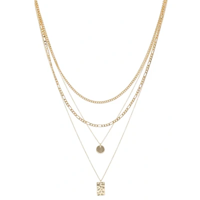 Image of Pieces Pcokia Combi Necklace goldcoloured, Women&#039;s, Size: One Size, Gold coloured