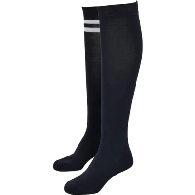 Image of Urban Classics 2 PACK Knee high socks, Women&#039;s, Size: 6 8, Navy