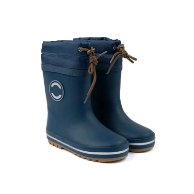 Image of Mikk line Warm Lined Children&#039;s Wellington Boots, Waterproof Rain Boots for Boys and Girls, Windproof Thermal Shoes with Reflective Details, ORION BLUE, 19 EU