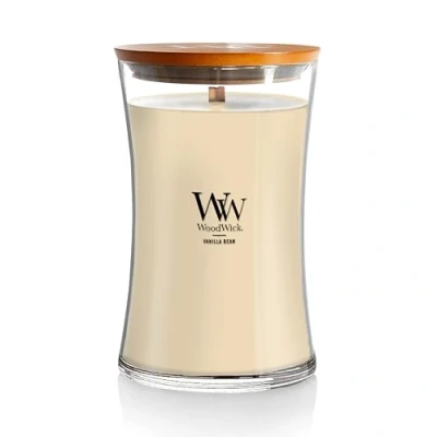 Image of WoodWick Scented Candle Large Vanilla Bean 18 cm / ø 10