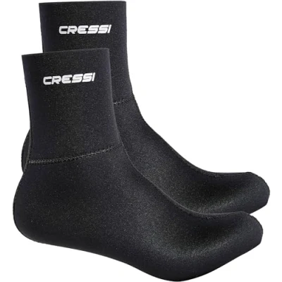 Image of Cressi Mens Neoprene Resilient Ultra Stretch Diving Socks, Black, XL EU