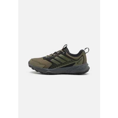Image of Adidas Terrex Tracefinder 2 Hiking shoes, Men&#039;s, Size: 10, Olive strata/semi impact orange Textile/synthetics