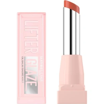 Image of Maybelline New York Moisturizing Oil Balm Smooth and shiny lips Lacquer effect Enriched with Hyaluronic Acid Cherry Extract Lifter Glaze Shade : 006 Caramel Glow