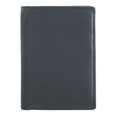 Image of DUDU Multi coloured Vertical Wallet RFID with Zip Navy