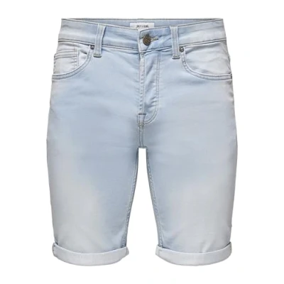 Image of Only &amp; Sons Men&#039;s Denim Shorts, Blue Denim, M