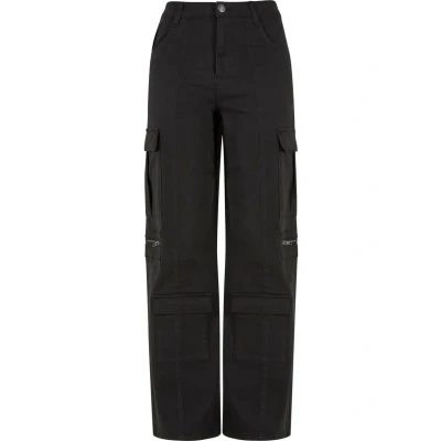 Image of Urban Classics Utility Stretch Twill Cargo trousers, Women&#039;s, Size: 26, Black