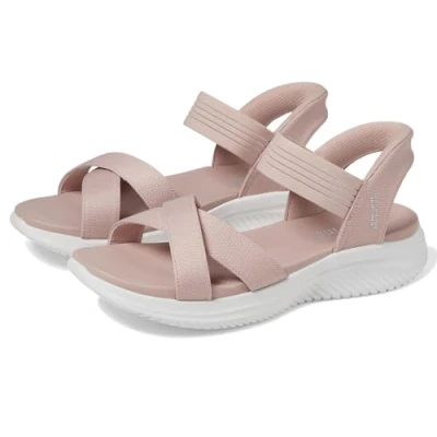 Image of Skechers Ultra FLEX 3.0 Wedge sandals, Women&#039;s, Size: 39, Blush/gore shoes