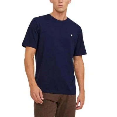 Image of JACK &amp; JONES Men&#039;s Jjepaulos Tee Ss Crew Neck Noos T Shirt, Blazer Navy, S
