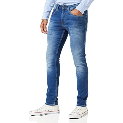 Image of Tommy Jeans Austin Slim fit jeans, Men&#039;s, Size: 29x30, Wilson mid blue