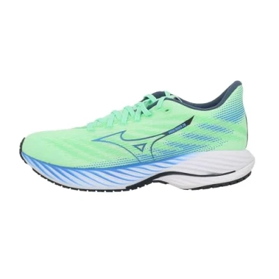 Image of Mizuno WAVE Rider 28 Road running shoes, Men&#039;s, Size: 10.5, Neo mint/frontier blue/vintage indigo Textile/synthetics
