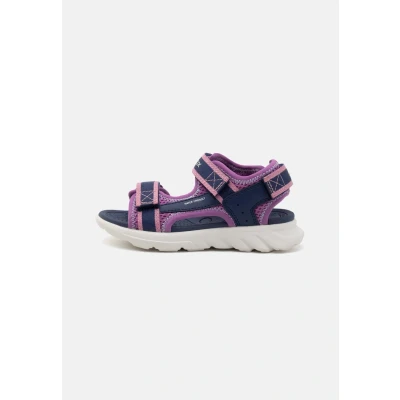 Image of Geox Airadyum Sandals for kids, Size: 7.5K, Navy/purple Imitation leather/ textile