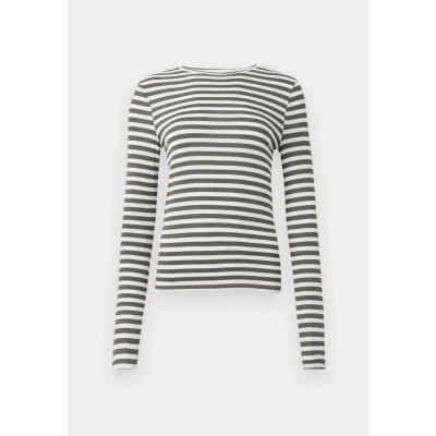Image of ONLY Onlmai Stripe Long sleeved top, Women&#039;s, Size: XL, Kalamata/white