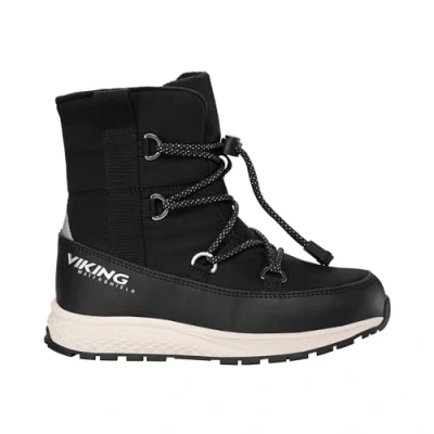 Image of Viking Equip WARM WP Laceup boots for kids, Size: 6.5, Black Textile/synthetics