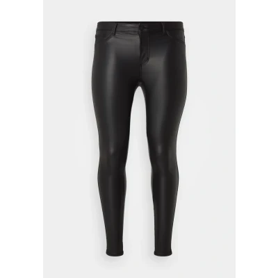 Image of ONLY Carmakoma Women&#039;s Carpunk Reg Sk Coated Pants Skinny Jeans, Black, 54W / 32L