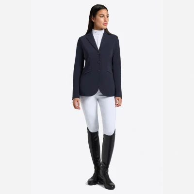 Image of RG Italy Ladies Button Show Jacket Navy UK8 Horse &amp; Equestrian