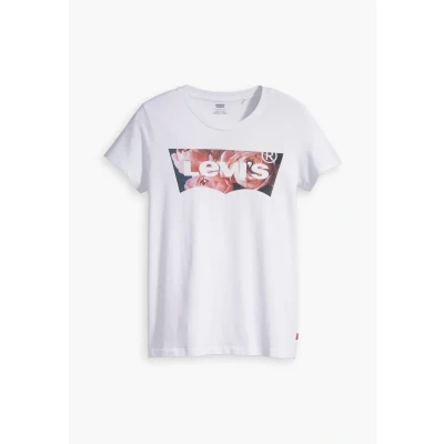 Image of Levi&#039;s Women&#039;s T shirt, Housemark Photo Fill White, XS