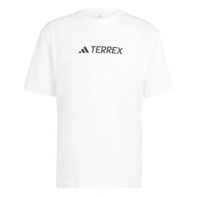Image of Adidas Terrex LOGO TEE Print Tshirt, Men&#039;s, Size: Large, White