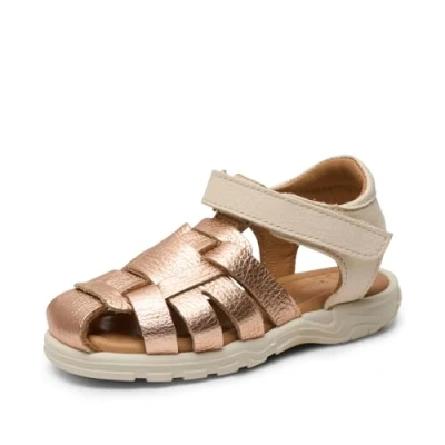 Image of Bisgaard Freja Sandals for kids, Size: 2, Rose gold Leather