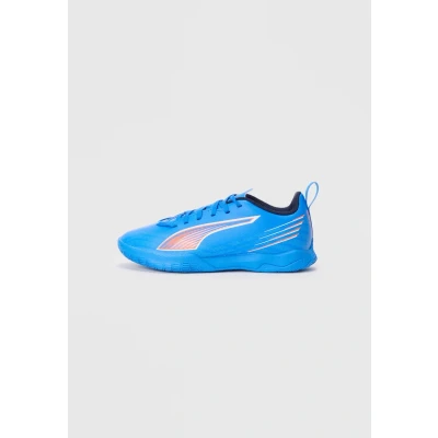 Image of Puma Ultra 6 PLAY Unisex Football Boots Indoor for kids, Size: 4, blue/white/glowing red shoes
