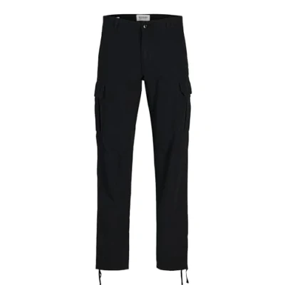 Image of Jack &amp; Jones Jpstkane Jjbarkley Cargo trousers, Men&#039;s, Size: 42x36, Black