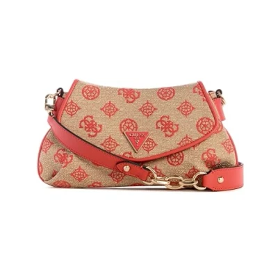 Image of Guess Beyza FLAP Shoulder BAG Handbag, Women&#039;s, Size: One Size, Coral red