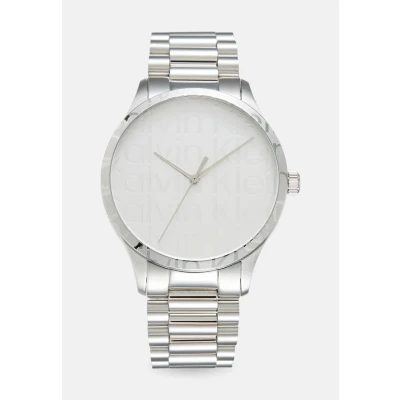 Image of Calvin Klein Analogue Quartz Watch for Men and Women Iconic Collection with Stainless Steel Bracelet, Silver (Silver Mesh), Modern