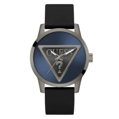 Image of Guess Badge Watch, Men&#039;s, Size: One Size, Black