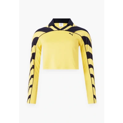 Image of Puma ROAD TO Unity Football BABY TEE Long sleeved top, Women&#039;s, Size: Medium, Sunny yellow