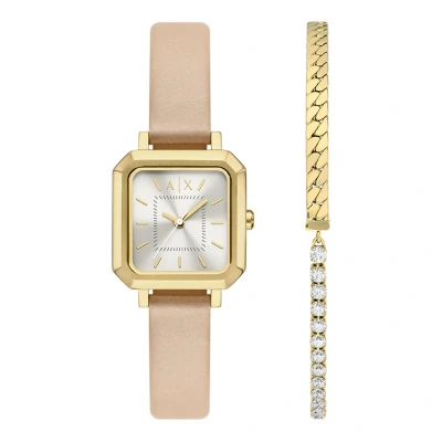 Image of Armani Exchange Gold Women&#039;s Watch AX7172SET
