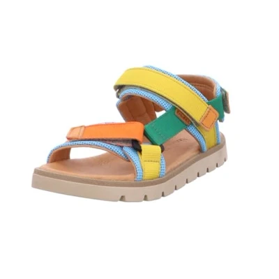 Image of Froddo KE Flash Sandals for kids, Size: 12.5K, Blue/yellow Leather and textile