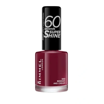 Image of Rimmel 60 Seconds Super Shine Nail Polish 8ml (Various Shades) Berries and Cream