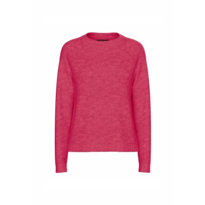 Image of PIECES Women&#039;s Pcjuliana LS O Neck Knit Noos BC Pullover, beetroot purple, XS