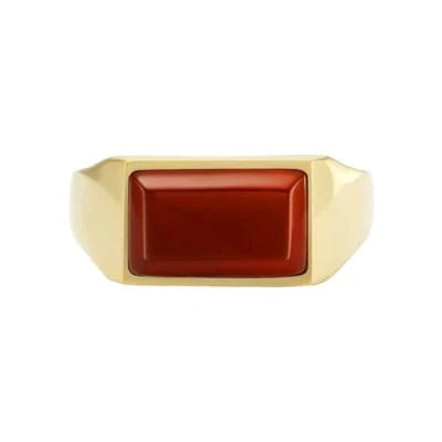 Image of Fossil Ring goldcoloured, Men&#039;s, Size: 63, Gold coloured