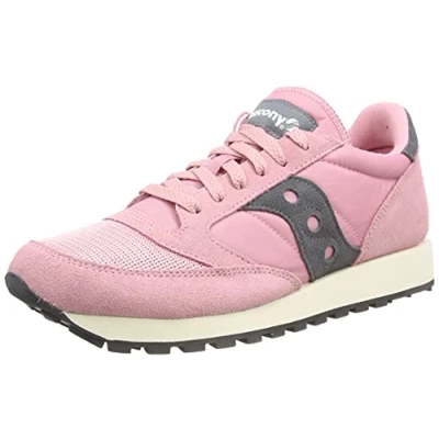 Image of Saucony Schuhe JAZZ Original Vintage Trainers, Women&#039;s, Size: 3, Pink/grey Leather and textile