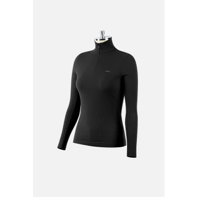 Image of Animo Ladies Boston Turtleneck Training Polo Black IT40 UK8 Horse Riding Equestrian