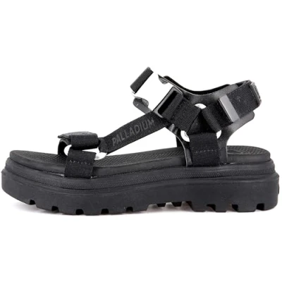 Image of Palladium Pallacruise Strap Platform sandals, Women&#039;s, Size: 7, black Textile