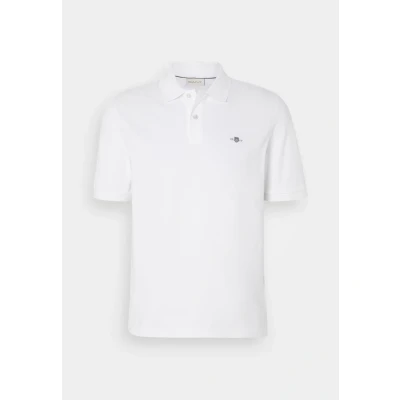Image of GANT Men&#039;s Reg Emb Archive Shield Polo Shirt, White, M