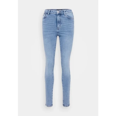 Image of Pieces Pcdana Jeans Skinny Fit, Women&#039;s, Size: XSx32, Light blue denim