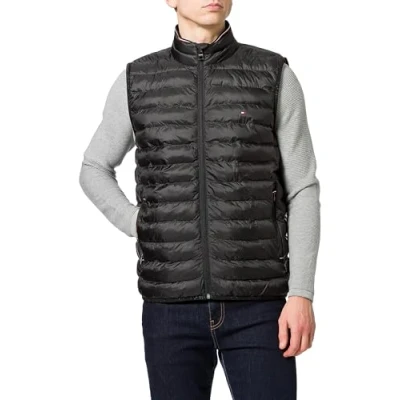 Image of Tommy Hilfiger Packable Recycled Waistcoat, Men&#039;s, Size: Small, Black