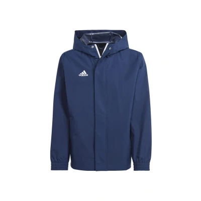 Image of adidas Performance Entrada 22 ALL Weather Waterproof jacket for kids, Size: 5 6y, Team navy blue
