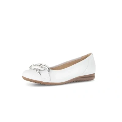 Image of Gabor Comfort Ballet pumps, Women&#039;s, Size: 9, Weiss Leather
