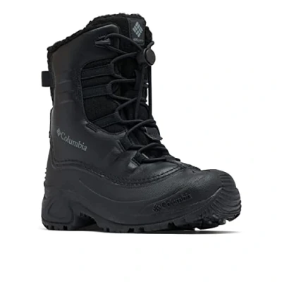 Image of Columbia Childrens Bugaboot Celsius Unisex Winter boots for kids, Size: 9.5K, Black/graphite Leather/synthetics
