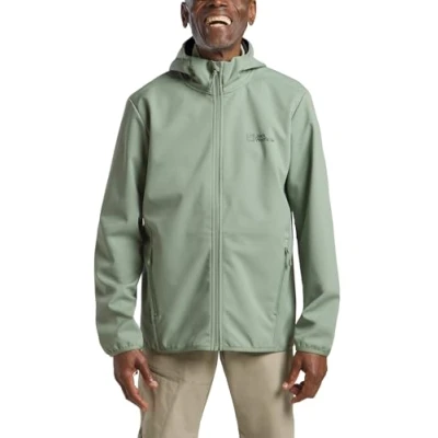 Image of Jack Wolfskin Bornberg Hoody Soft shell jacket, Men&#039;s, Size: 3XL, Eucalyptus