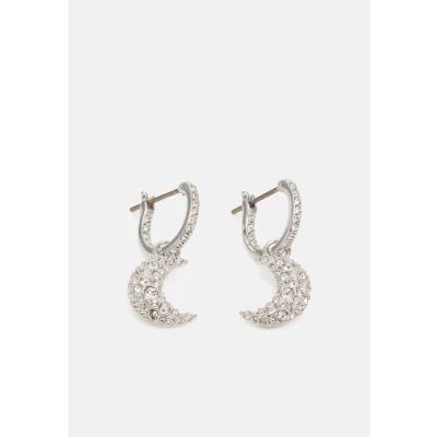Image of Swarovski LUNA Pierced Earrings MINI silvercoloured, Women&#039;s, Size: One Size, Silver coloured