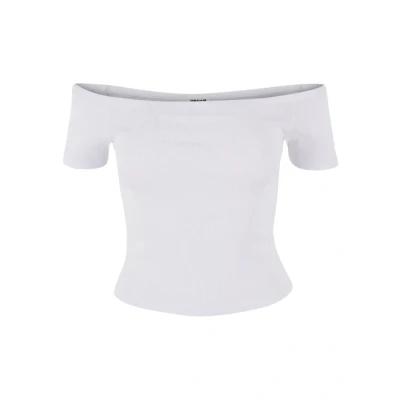 Image of Urban Classics OFF Shoulder Basic Tshirt, Women&#039;s, Size: 4XL, White