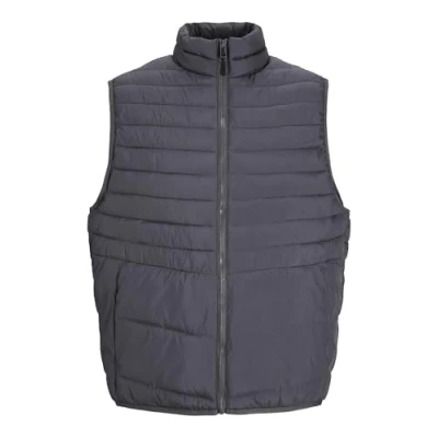 Image of Jack &amp; Jones Jjestate Packable Collar Waistcoat, Men&#039;s, Size: Small, Asphalt