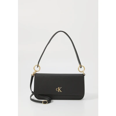 Image of Calvin Klein Women&#039;s Minimal Monogram Shoulder Pouch Lv04k3161g Bag, Black (Na Black), Einheitsgröße
