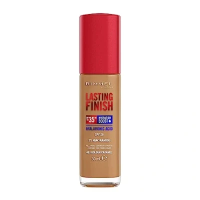 Image of Rimmel Lasting Finish 35Hr Foundation 30ml (Various Shades) 403 Golden Caramel